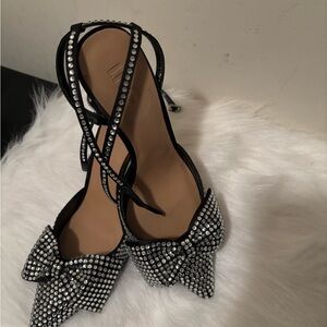 INC International Concepts Black Rhinestone Heels
